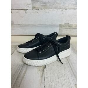 Sofft Pacey Women's 9.5 black leather platform lace up sneaker shoe casual